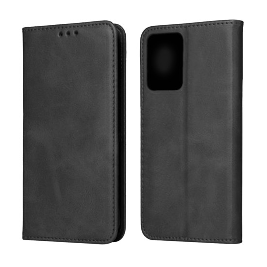 Capa Flip de Couro com Bolso Interno para Vivo V21 4G Preto